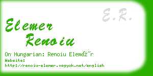 elemer renoiu business card